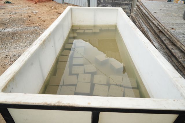 On-site curing tank