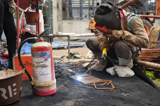 Hot work with fire watch